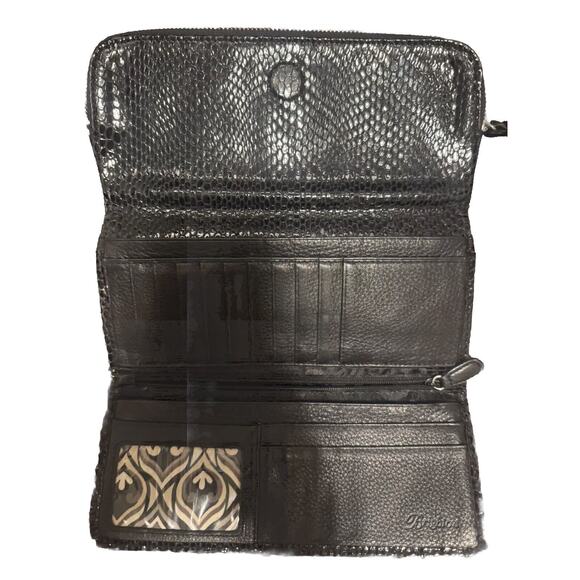 Brighton Medallion Zip Leather Wallet Clutch With Multiple Card Holders - Picture 3 of 9